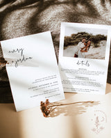 Minimalist Wedding Invitation with Details | Modern Minimalist Wedding Invite