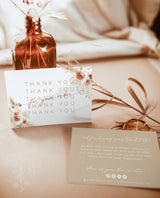 Boho Small Business Thank You Card | Pampas Grass Thank You For Your Order Card