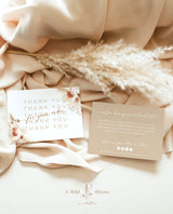 Boho Small Business Thank You Card | Pampas Grass Thank You For Your Order Card