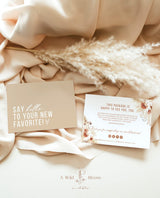 Boho Small Business Thank You Card | Pampas Grass Thank You Card Template