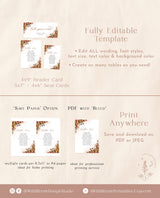 Fall Wedding Seating Chart Cards | Rustic Autumn Wedding