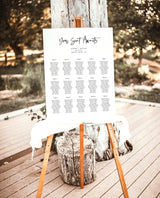 Modern Seating Chart Sign Template | Minimalist Seating Arrangement