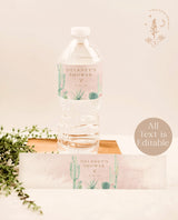 Desert Water Bottle Label | Desert Baby Shower