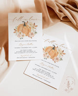 Fall Bridal Shower Invitation Template | Fall in Love Shower Invite