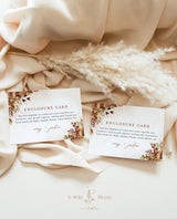 Fall Wedding Enclosure Card | Autumn Wedding Invite Insert