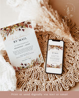 Fall Baby Shower By Mail Invitation | Autumn Baby Shower Invite