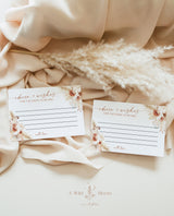 Advice and Wishes Card | Pampas Grass Bridal Shower