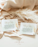 Pampas Grass Baby Shower Invitation | Boy Baby Shower Bundle