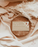 Boho Recipe Request Card | Bridal Shower Recipe Card Insert