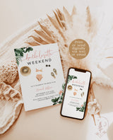 Tropical Bachelorette Party Invitation | Bachelorette Itinerary