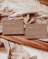 Desert Enclosure Card | Editable Wedding Invite Insert