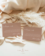 Desert Enclosure Card | Editable Wedding Invite Insert