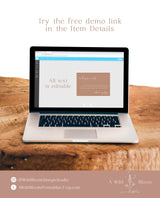 Desert Enclosure Card | Editable Wedding Invite Insert