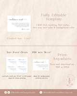 Minimalist Enclosure Card | Modern Wedding Invite Insert
