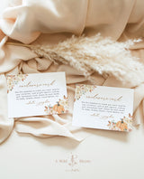 Fall Shower Enclosure Card | Autumn Wedding Invite Insert