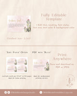 Fiesta Bridal Shower Enclosure Card Template | Enclosure Card Shower Insert