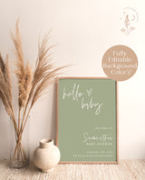 Boy Baby Shower Welcome Sign | Boho Baby Shower Welcome Sign