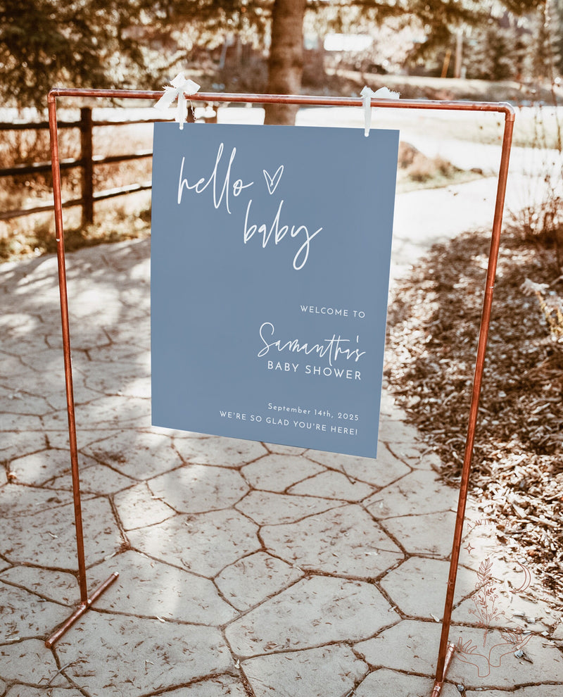 Boy Baby Shower Welcome Sign | Boho Baby Shower Welcome Sign 