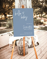 Boy Baby Shower Welcome Sign | Boho Baby Shower Welcome Sign