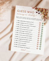 Fall Baby Shower Guess Who Game | Gender Neutral Baby Shower