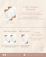 Over or Under Baby Shower Game Template | Fall Baby Shower Game