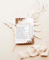 Over or Under Baby Shower Game Template | Fall Baby Shower Game