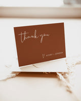 Terracotta Thank You Cards Template | Editable Thank You Card