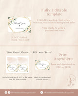 Floral Thank You Cards | Boho Bridal Shower Thank You Card