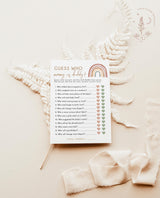 Rainbow Guess Who Game | Boho Gender Neutral Baby Shower