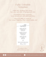 Minimalist Weekend Itinerary | Digital Itinerary Template