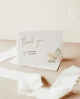 Pampas Grass Thank You Card Template | Editable Thank You Cards