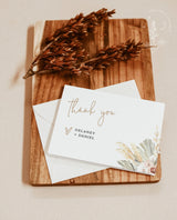 Pampas Grass Thank You Card Template | Editable Thank You Cards