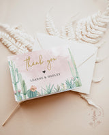 Editable Thank You Cards Template | Fiesta Shower Favor Cards