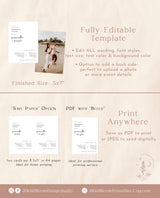 Minimalist Rehearsal Dinner Invitation Template | Minimal Wedding Rehearsal Invite