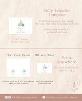 Editable Thank You Cards Template | Fiesta Shower Favor Cards