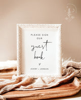 Please Sign Our Guestbook Sign | Minimalist Wedding Guestbook
