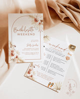 Tropical Bachelorette Party Invitation | Desert Bachelorette Itinerary