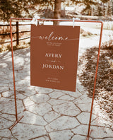 We're So Glad You're Here | Minimalist Wedding Welcome Sign