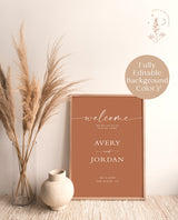 We're So Glad You're Here | Minimalist Wedding Welcome Sign