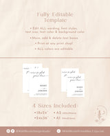 We're So Glad You're Here | Minimalist Wedding Welcome Sign