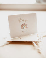 Rainbow Thank You Cards Template | Editable Thank You Card
