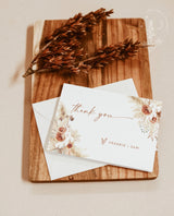 Pampas Grass Thank You Card Template | Editable Thank You Cards