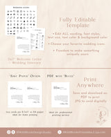 Minimalist Wedding Timeline Template | Modern Events Timeline