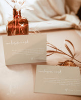 Minimalist Enclosure Card | Modern Wedding Invite Insert