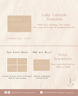 Minimalist Enclosure Card | Modern Wedding Invite Insert