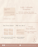 Terracotta Enclosure Card | Editable Wedding Invite Insert