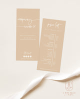 Boho Small Business Price List Template | Beauty Price List