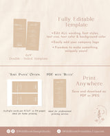 Boho Small Business Price List Template | Beauty Price List