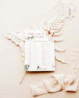 Baby Animal Game | Boho Baby Shower Game Template