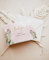 Cactus Thank You Cards Template | Editable Thank You Card